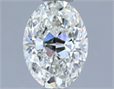 Natural Diamond 0.90 Carats, Oval with  Cut, H Color, VVS2 Clarity and Certified by IGI