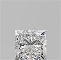 Natural Diamond 0.60 Carats, Princess with  Cut, E Color, VVS2 Clarity and Certified by GIA