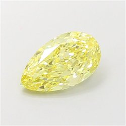 Picture of Lab Grown Diamond 1.81 Carats, Pear with  Cut, Fancy Intense Yellow Color, VS1 Clarity and Certified by IGI