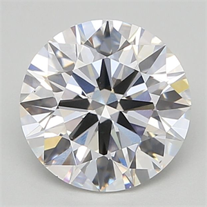Picture of Lab Grown Diamond 1.60 Carats, Round with Ideal Cut, F Color, VS1 Clarity and Certified by IGI