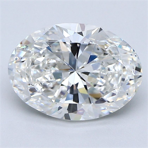 Picture of Natural Diamond 3.01 Carats, Oval with  Cut, G Color, SI1 Clarity and Certified by GIA