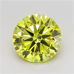 Picture of Lab Grown Diamond 2.01 Carats, Round with Excellent Cut, Fancy Intense Yellow Color, VS1 Clarity and Certified by IGI