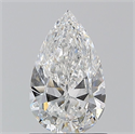 Natural Diamond 1.01 Carats, Pear with  Cut, E Color, SI2 Clarity and Certified by GIA