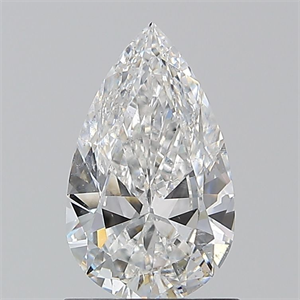 Picture of Natural Diamond 1.01 Carats, Pear with  Cut, E Color, SI2 Clarity and Certified by GIA