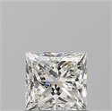 Natural Diamond 0.90 Carats, Princess with  Cut, I Color, VVS2 Clarity and Certified by GIA