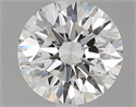 Natural Diamond 0.70 Carats, Round with Excellent Cut, G Color, IF Clarity and Certified by GIA