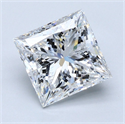 Diamante Natural 3.51 quilates, Princesa , Color D, claridad SI2 y certificado GIA