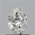 Natural Diamond 0.50 Carats, Oval with  Cut, G Color, VS2 Clarity and Certified by GIA