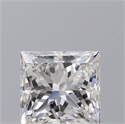Natural Diamond 0.90 Carats, Princess with  Cut, D Color, VS2 Clarity and Certified by GIA