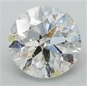 Natural Diamond 3.03 Carats, Round with Excellent Cut, H Color, I1 Clarity and Certified by GIA