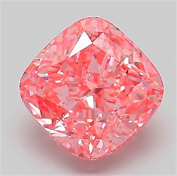 Picture of Lab Grown Diamond 2.09 Carats, CUSHION MODIFIED with  Cut, Fancy Vivid Pink Color, VVS2 Clarity and Certified by IGI
