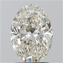 Natural Diamond 1.70 Carats, Oval with  Cut, K Color, VS2 Clarity and Certified by GIA