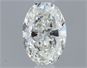 Natural Diamond 0.50 Carats, Oval with  Cut, H Color, VS1 Clarity and Certified by GIA