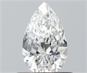 Natural Diamond 0.50 Carats, Pear with  Cut, E Color, VVS2 Clarity and Certified by GIA