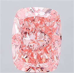 Picture of Lab Grown Diamond 15.56 Carats, CUSHION MODIFIED with  Cut, Fancy Vivid Pink Color, VS2 Clarity and Certified by IGI