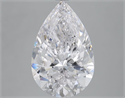 Natural Diamond 5.72 Carats, Pear with  Cut, D Color, SI1 Clarity and Certified by GIA