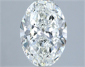 Natural Diamond 1.30 Carats, Oval with  Cut, H Color, IF Clarity and Certified by IGI