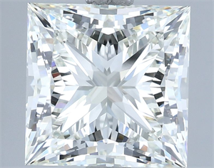 Picture of Natural Diamond 4.07 Carats, Princess with  Cut, I Color, VVS2 Clarity and Certified by IGI