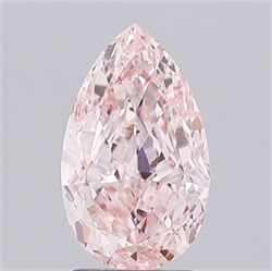 Picture of Lab Grown Diamond 2.50 Carats, Pear with  Cut, Fancy Intense Pink Color, VS1 Clarity and Certified by IGI