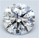 Diamante Natural 2.84 quilates, Redondo , Color E, claridad VS2 y certificado GIA
