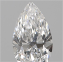 Diamante Natural 0.17 quilates, De pera , Color D, claridad SI1 y certificado IGI