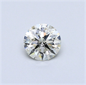 Natural Diamond 0.40 Carats, Round with Excellent Cut, K Color, SI2 Clarity and Certified by GIA