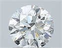 Natural Diamond 0.90 Carats, Round with Excellent Cut, J Color, VVS2 Clarity and Certified by GIA