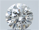 Natural Diamond 0.90 Carats, Round with Excellent Cut, H Color, SI1 Clarity and Certified by GIA