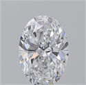 Natural Diamond 1.20 Carats, Oval with  Cut, D Color, VS2 Clarity and Certified by GIA