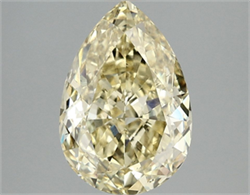 Picture of Lab Grown Diamond 3.01 Carats, Pear with  Cut, Fancy Intense Yellow Color, VS2 Clarity and Certified by IGI