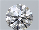 Natural Diamond 0.70 Carats, Round with Excellent Cut, H Color, SI2 Clarity and Certified by GIA