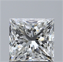 Natural Diamond 1.01 Carats, Princess with  Cut, I Color, SI1 Clarity and Certified by GIA