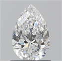 Natural Diamond 0.90 Carats, Pear with  Cut, E Color, SI1 Clarity and Certified by GIA