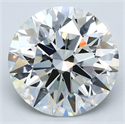 Natural Diamond 4.25 Carats, Round with Excellent Cut, H Color, VVS2 Clarity and Certified by GIA