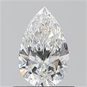 Natural Diamond 0.60 Carats, Pear with  Cut, E Color, VS2 Clarity and Certified by GIA
