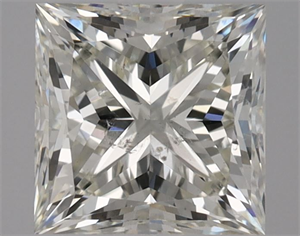 Picture of Natural Diamond 1.02 Carats, Princess with  Cut, I Color, SI2 Clarity and Certified by HRD