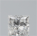 Natural Diamond 0.50 Carats, Princess with  Cut, F Color, VVS1 Clarity and Certified by GIA