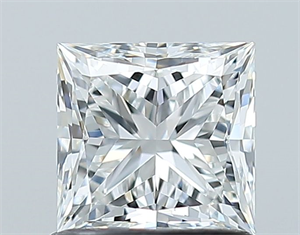 Picture of Natural Diamond 1.01 Carats, Princess with  Cut, F Color, VVS1 Clarity and Certified by GIA