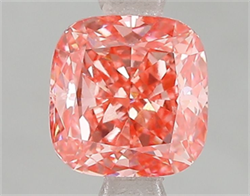 Picture of Lab Grown Diamond 1.50 Carats, CUSHION MODIFIED with  Cut, Fancy Vivid Pink Color, VS2 Clarity and Certified by IGI