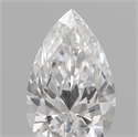 Diamante Natural 0.11 quilates, De pera , Color F, claridad VVS1 y certificado IGI