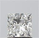 Natural Diamond 1.00 Carats, Princess with  Cut, H Color, VS1 Clarity and Certified by GIA