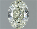 Natural Diamond 1.00 Carats, Oval with  Cut, K Color, SI1 Clarity and Certified by IGI