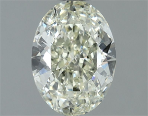 Picture of Natural Diamond 1.00 Carats, Oval with  Cut, K Color, SI1 Clarity and Certified by IGI