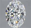 Natural Diamond 3.02 Carats, Oval with  Cut, F Color, SI1 Clarity and Certified by GIA