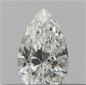 Natural Diamond 0.19 Carats, Pear with  Cut, F Color, I1 Clarity and Certified by GIA