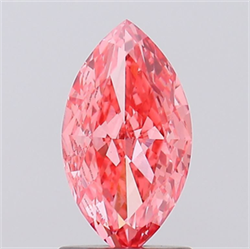 Picture of Lab Grown Diamond 1.53 Carats, Marquise with  Cut, Fancy Vivid Pink Color, VS1 Clarity and Certified by IGI