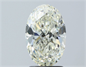 Natural Diamond 2.00 Carats, Oval with  Cut, L Color, VS2 Clarity and Certified by GIA