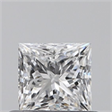 Natural Diamond 0.50 Carats, Princess with  Cut, D Color, SI1 Clarity and Certified by GIA