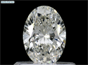 Natural Diamond 0.50 Carats, Oval with  Cut, H Color, SI1 Clarity and Certified by GIA