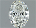 Natural Diamond 0.60 Carats, Oval with  Cut, H Color, VVS1 Clarity and Certified by IGI